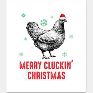 Merry Cluckin' Christmas Chicken Lover Posters and Art